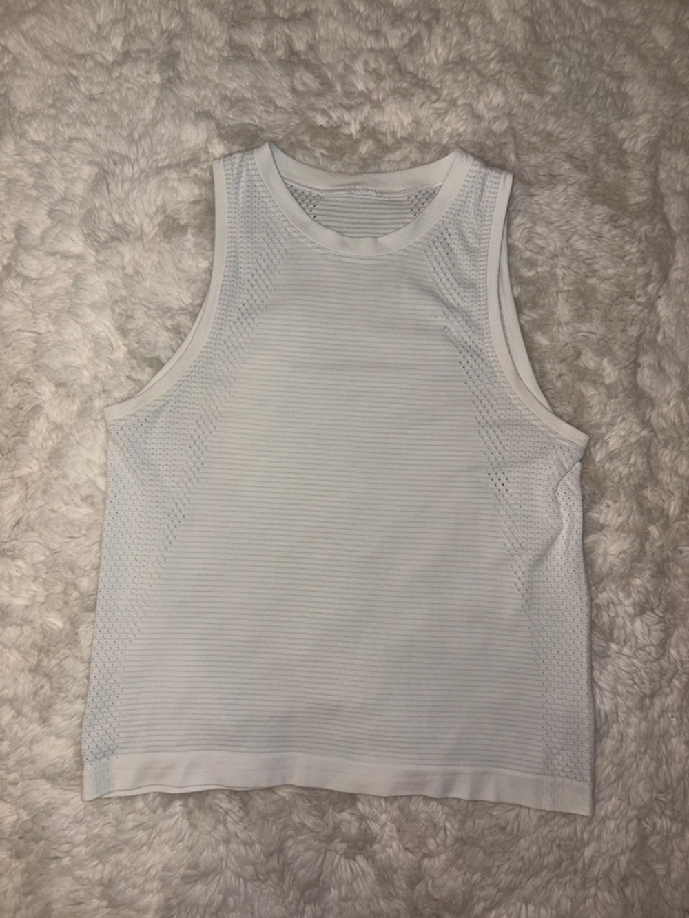 lululemon athletica White Mesh Tank Top size 4